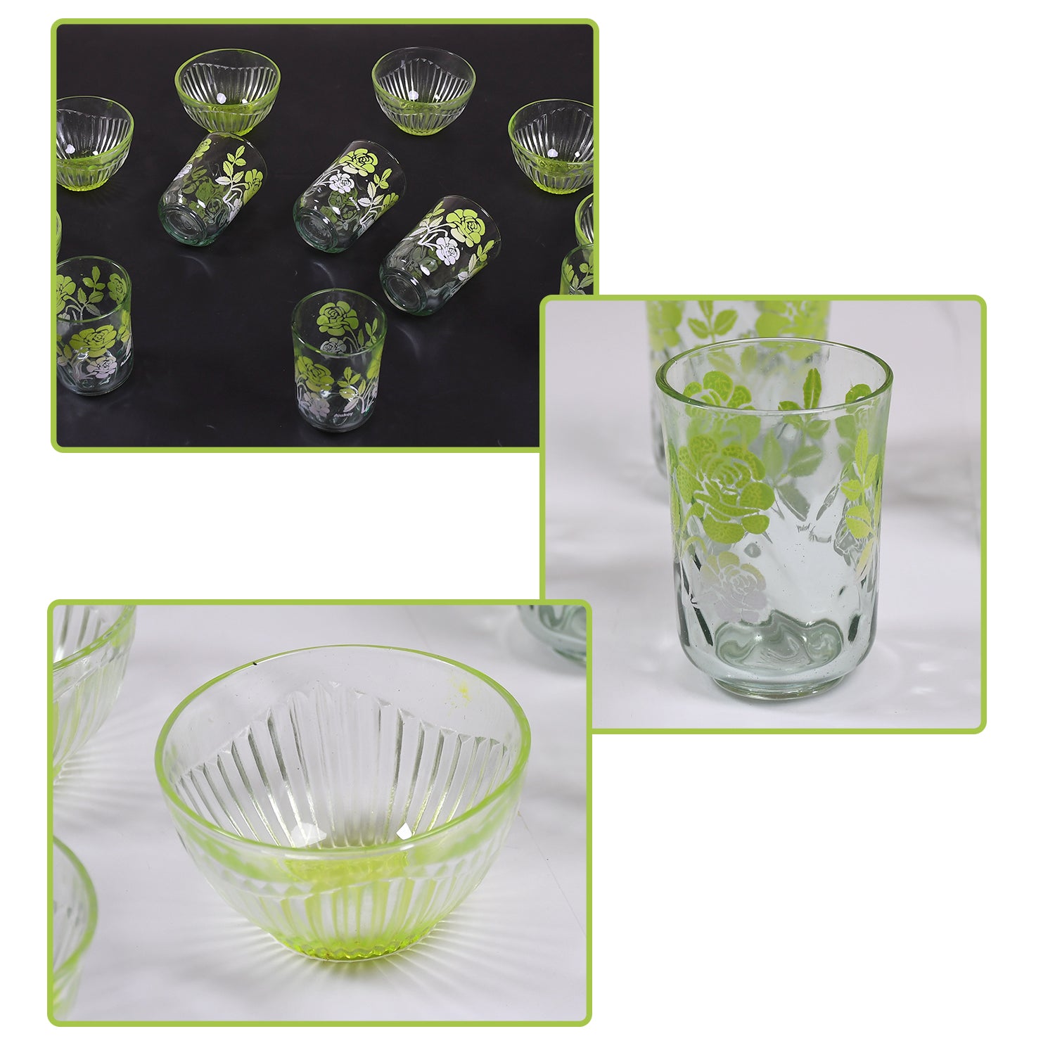 7133 Round 6 Glass With 6 Bowl Set, All Purpose Serving Set For Home & Kitchen Use 