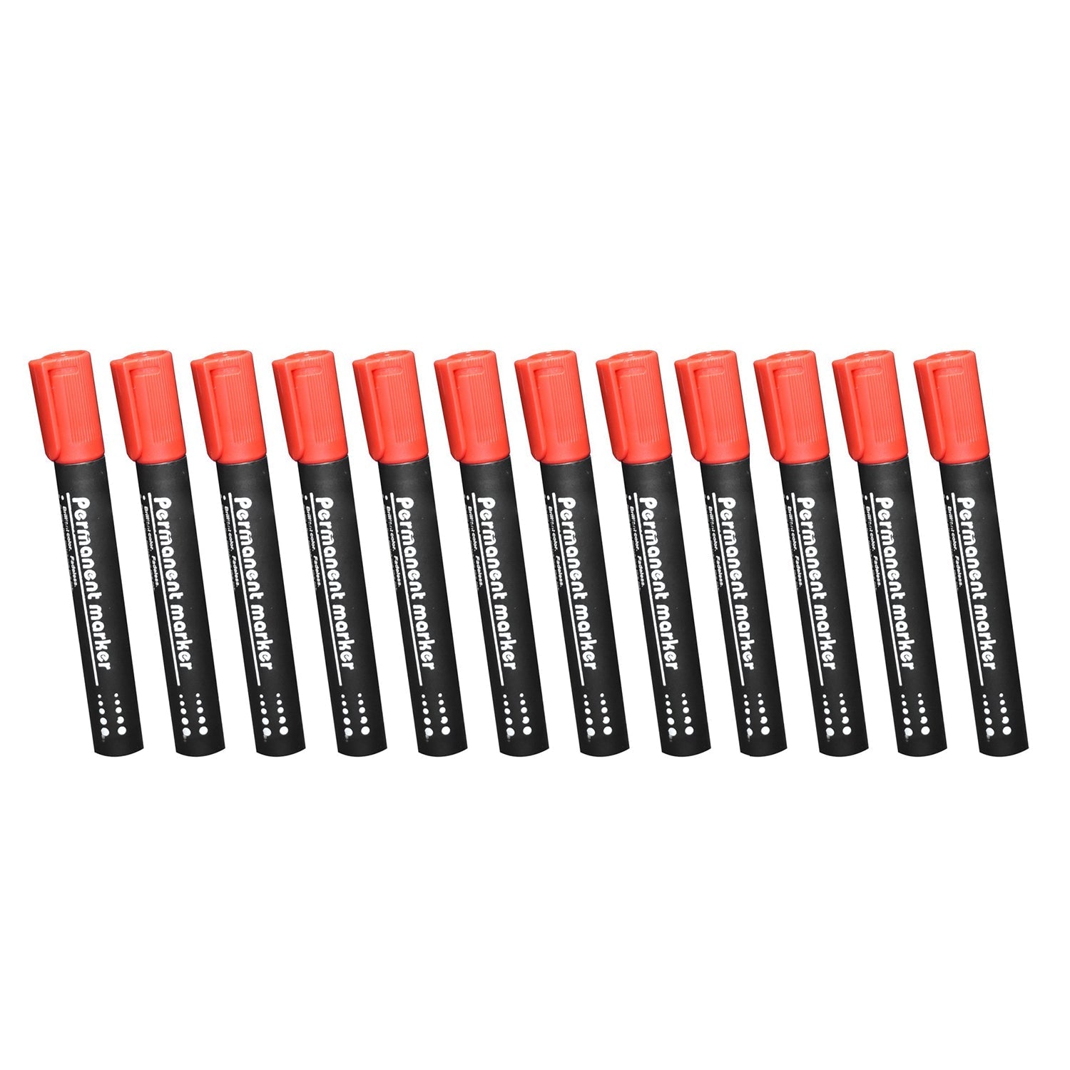 1626 Red Permanent Markers for White Board (Pack Of 12) DeoDap